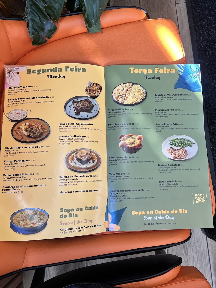 Rainha Dos Queijos Restaurant menu board
