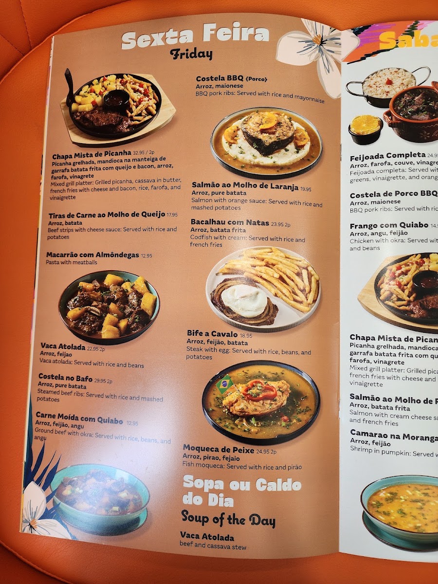 Rainha Dos Queijos Restaurant menu board