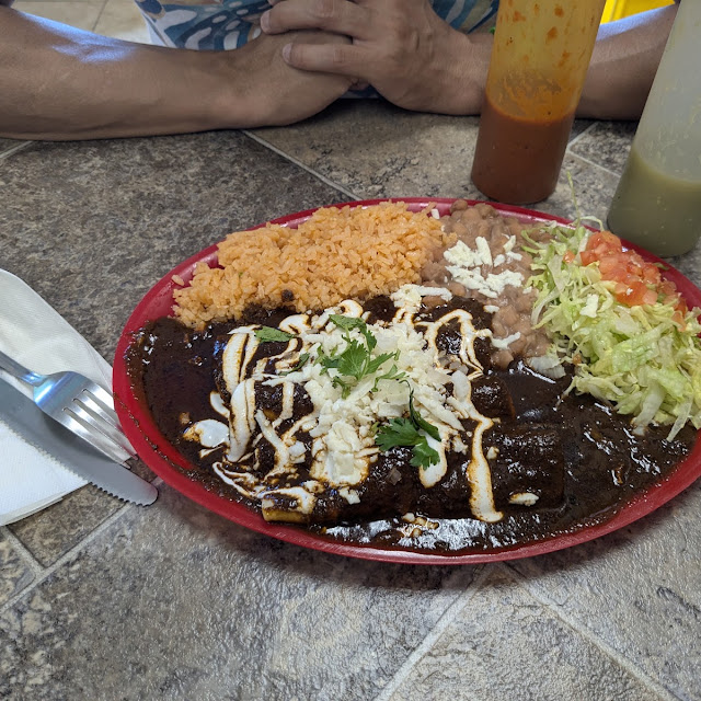 Mole Enchiladas Platter