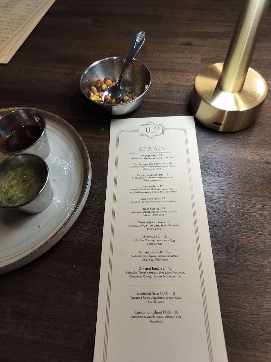 Tulsi menu board