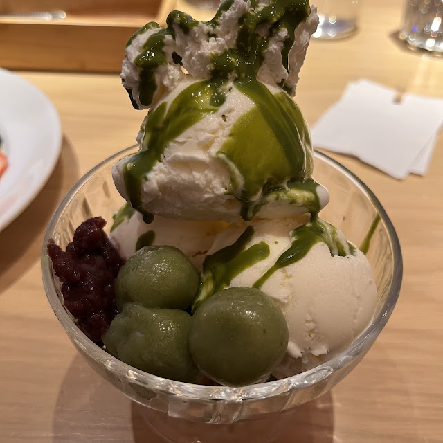 抹茶とココナッツのパフェ