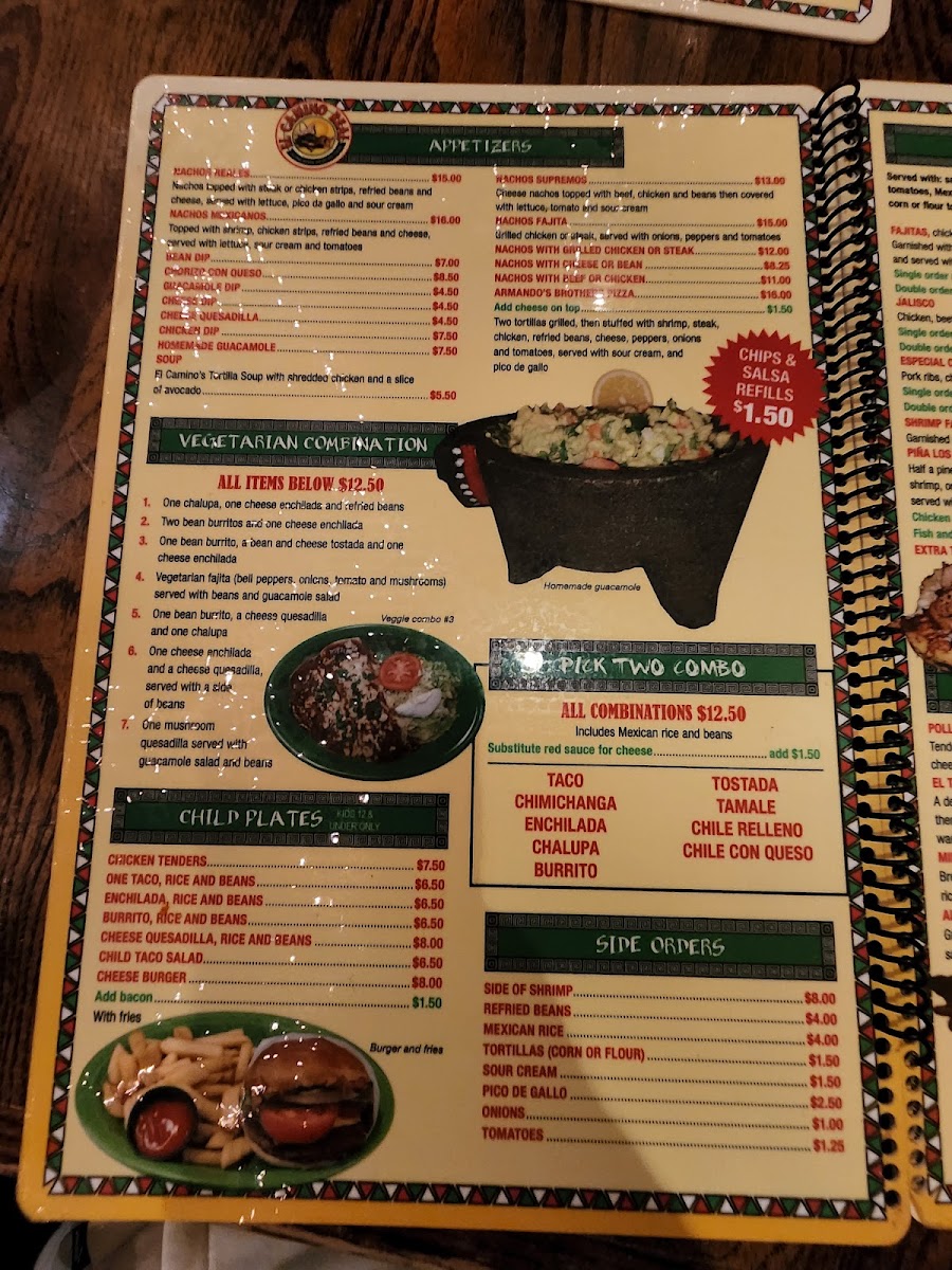 La Fiesta Toledo menu board