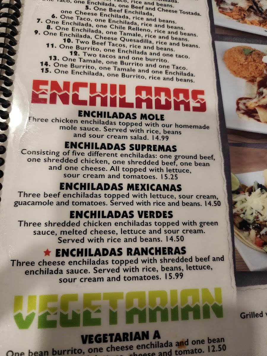 La Fiesta Toledo menu board