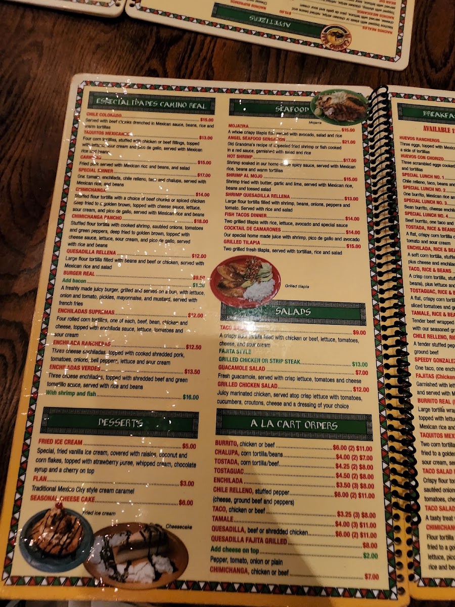 La Fiesta Toledo menu board