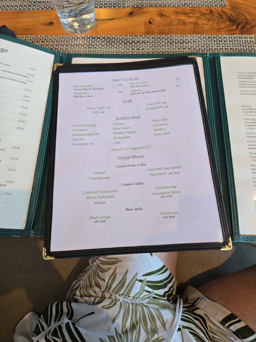 Michael's in Borrego menu board