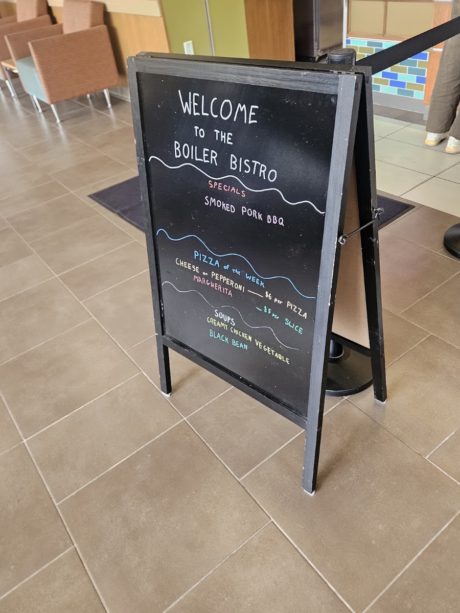 Boiler Bistro menu board