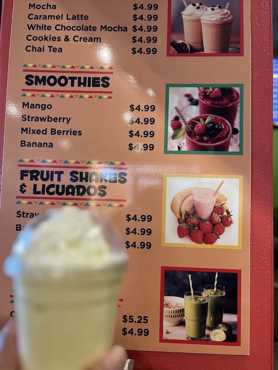 Mi Ranchito Mexican Food menu board