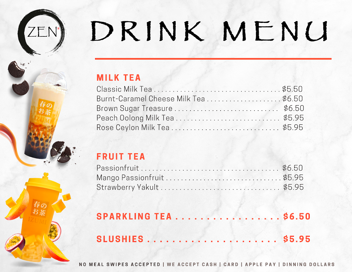 Zen Poké menu board