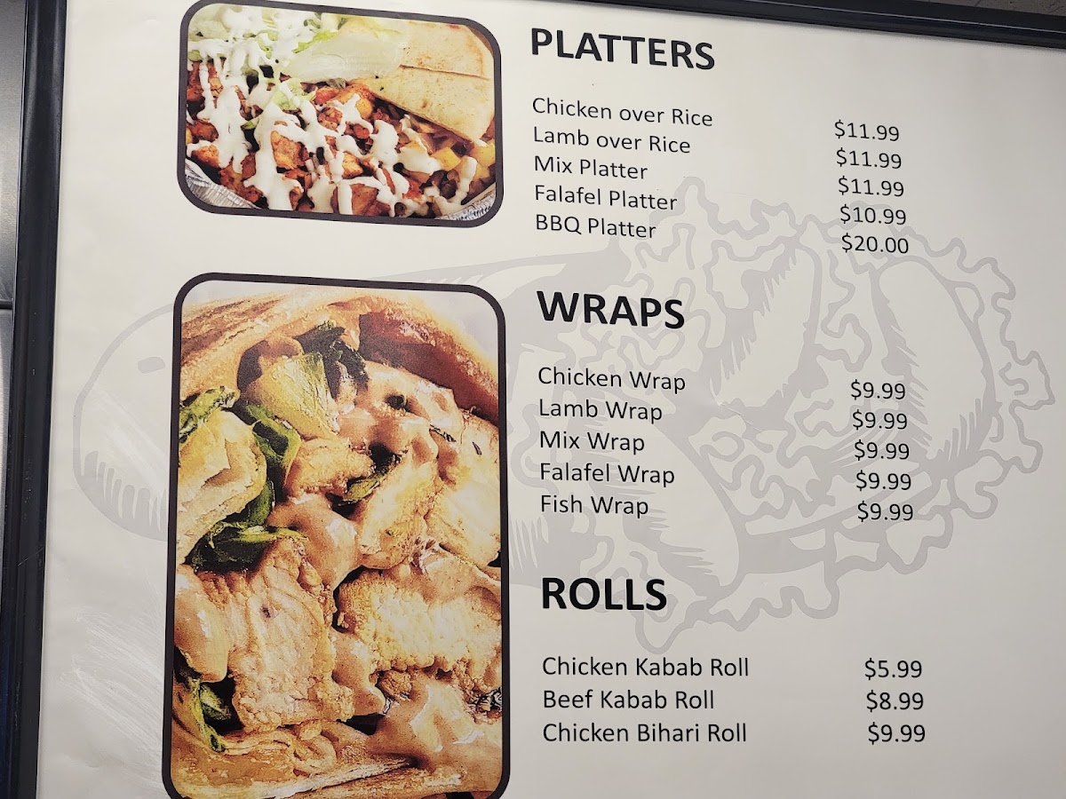 Union Fried Chicken & Grill (Halal) menu board