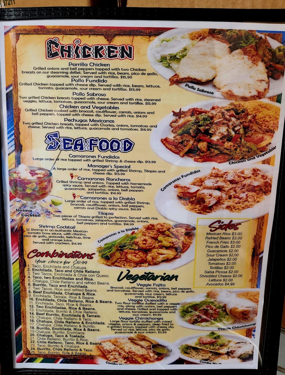 El Fogon Hackleburg menu board