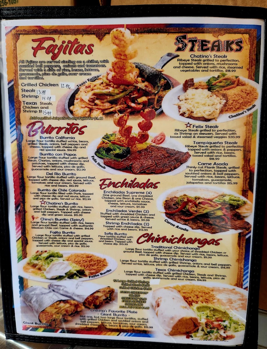 El Fogon Hackleburg menu board