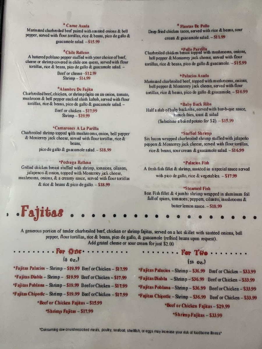 3 potrillos Mexican restaurant and bar menu board