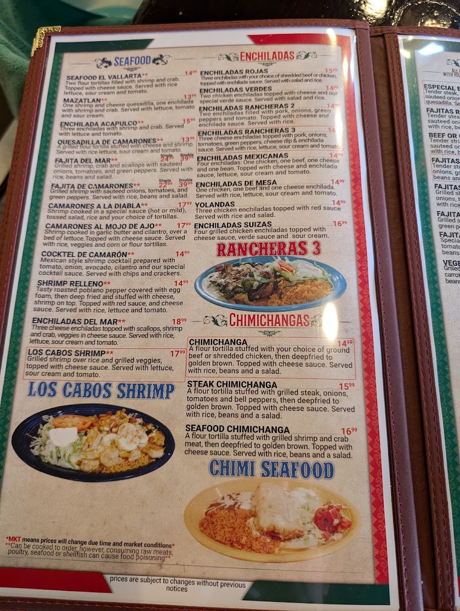 Los Morales Westfield menu board