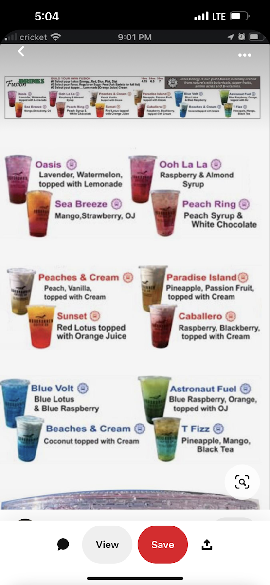 GetFit Enterprise menu board