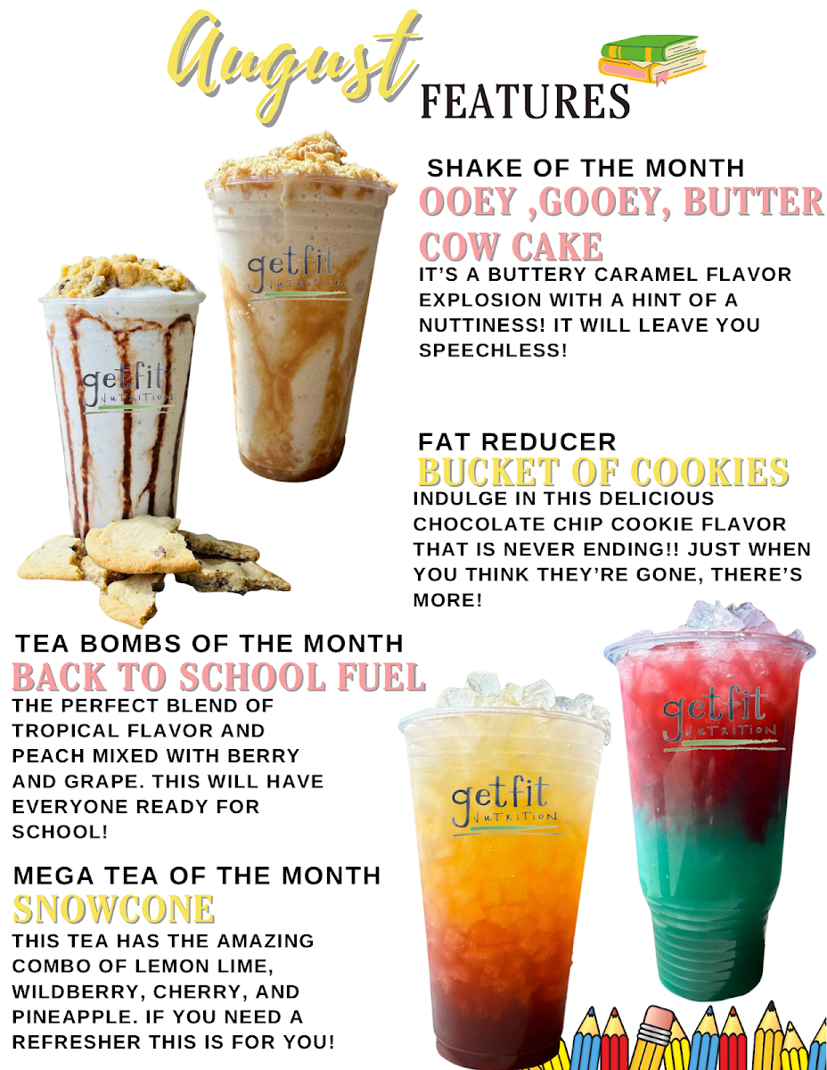 GetFit Enterprise menu board