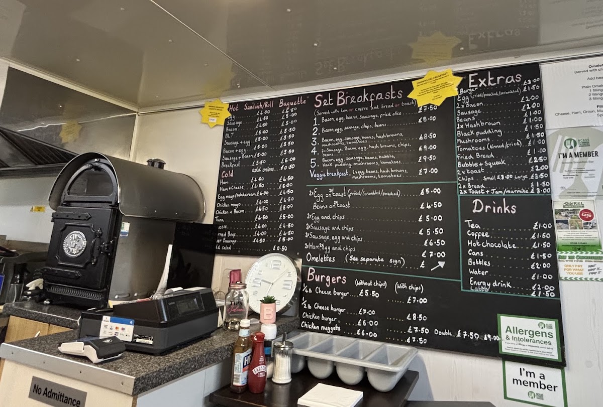 Browns Breakfast Bar menu board