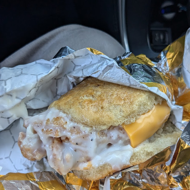 Chicken Biscuits and Gravy with Cheese
