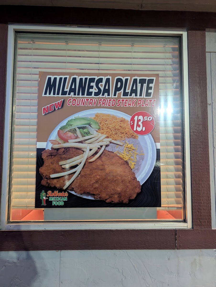 rolbertos mexican food 259 spring Valley parkway menu board