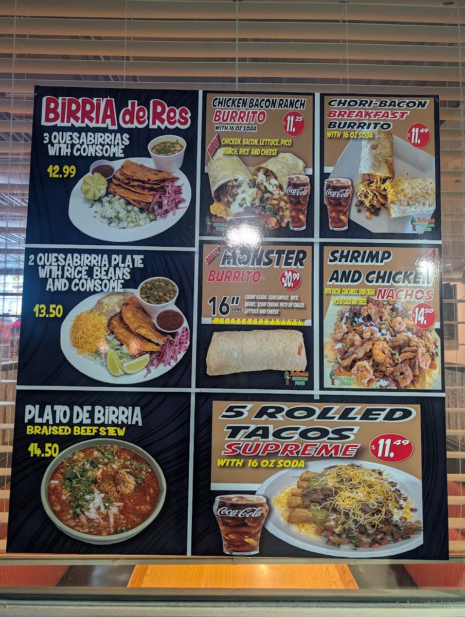 rolbertos mexican food 259 spring Valley parkway