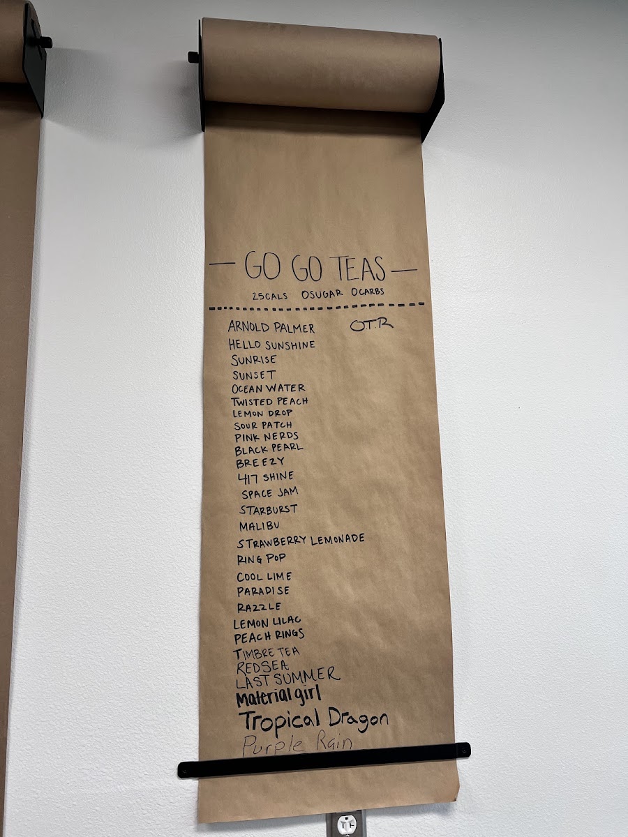 Sunshine Nutrition - Herbalife Teas menu board