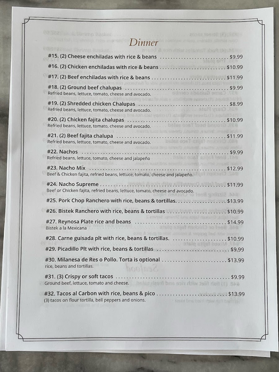 Norma's Tamales menu board