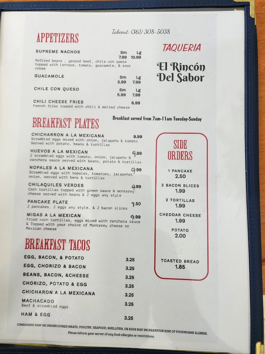 Norma's Tamales menu board