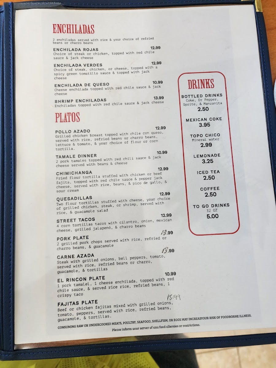 Norma's Tamales menu board