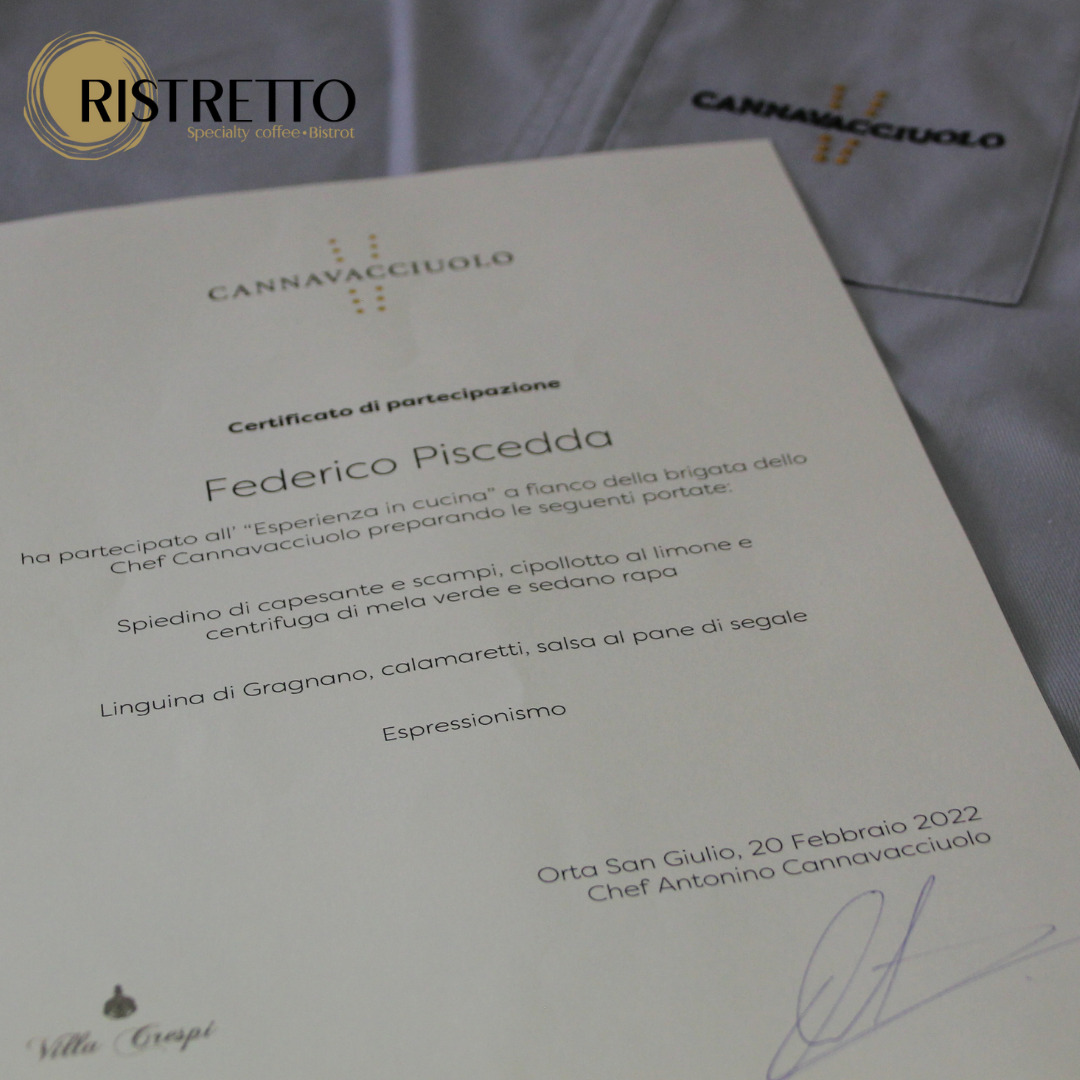 Ristretto Specialty Coffee Bistrot menu board