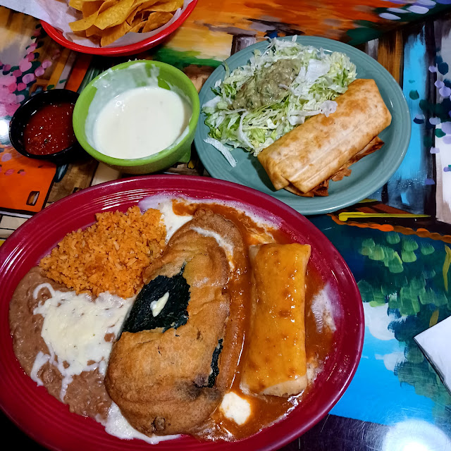 Chile Relleno and Tamale Plate