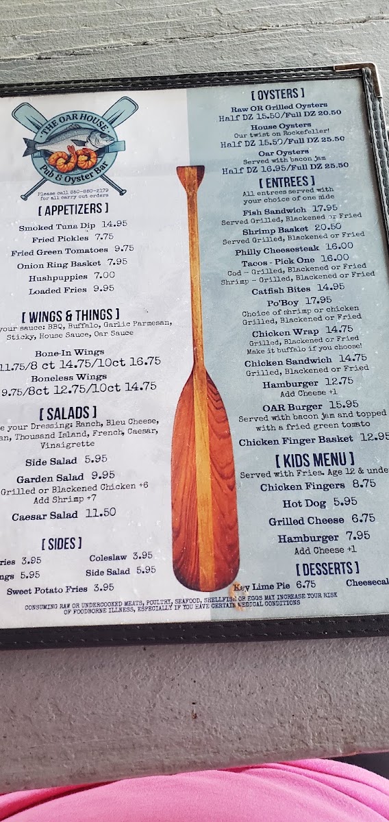 Paradise At The Outpost menu board
