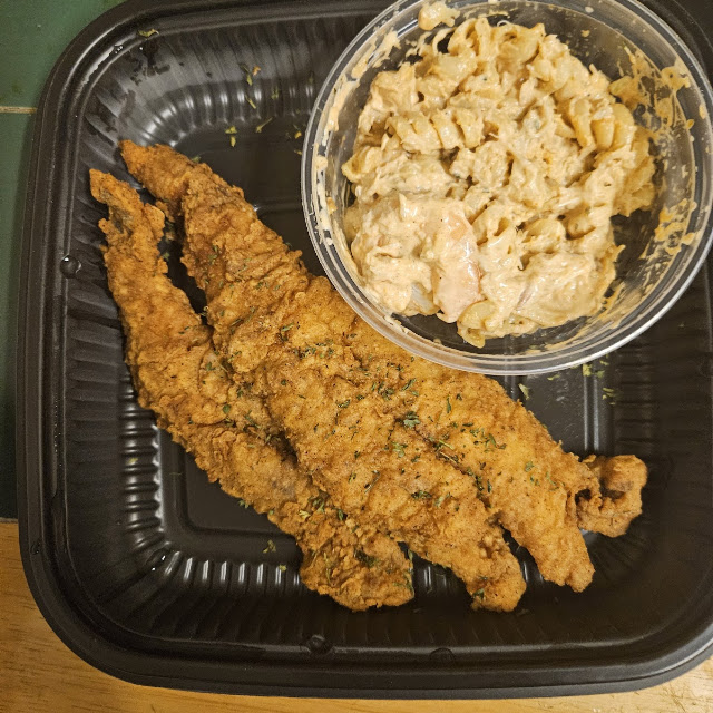 Fried Fish and Seafood Salad