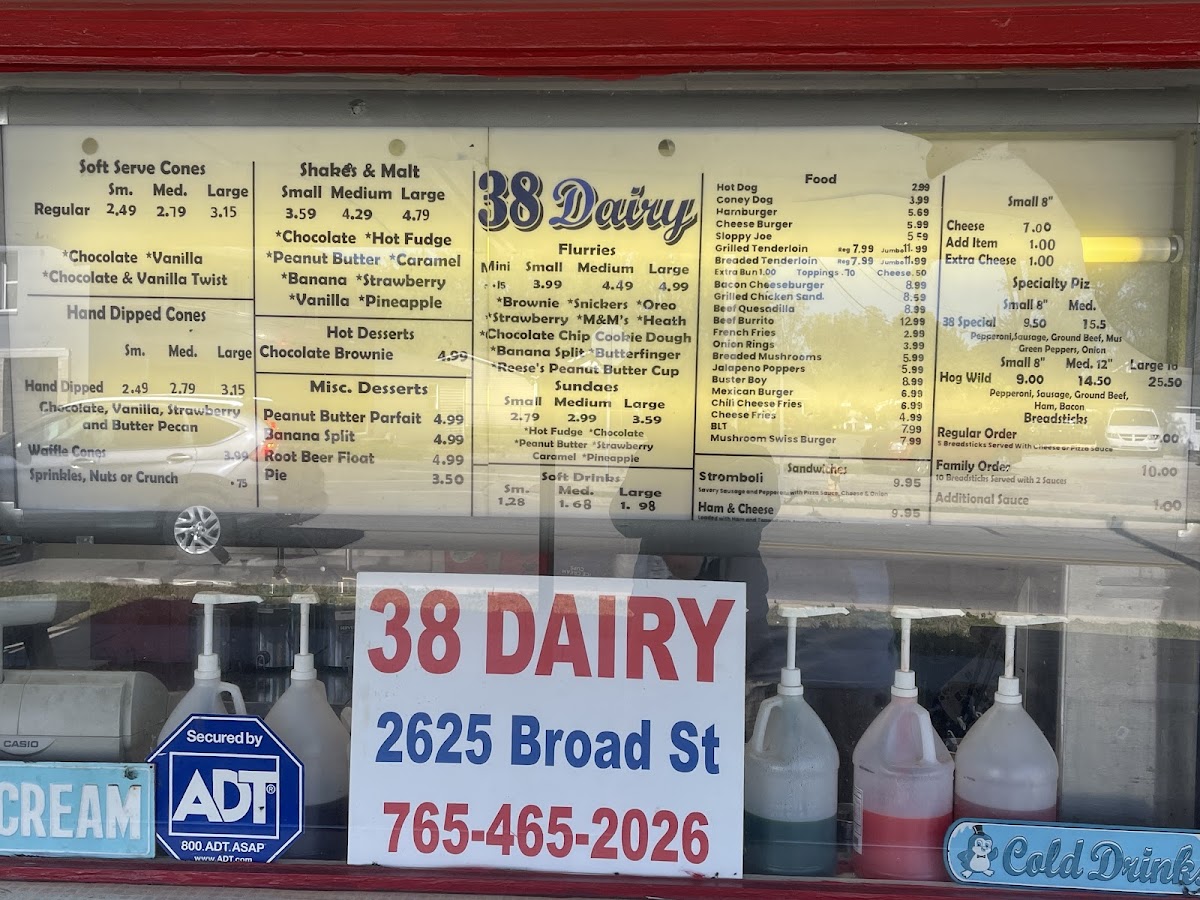 38 Dairy menu board