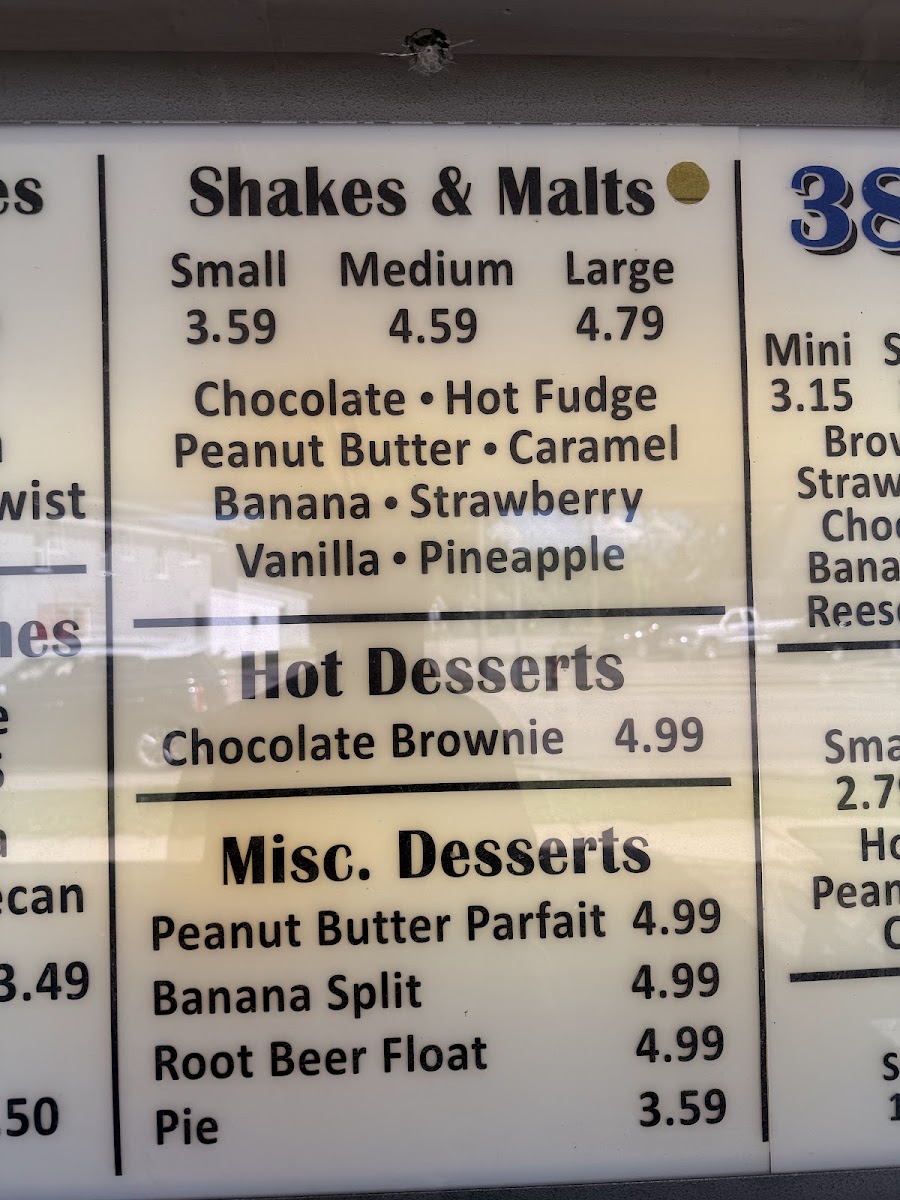 38 Dairy menu board