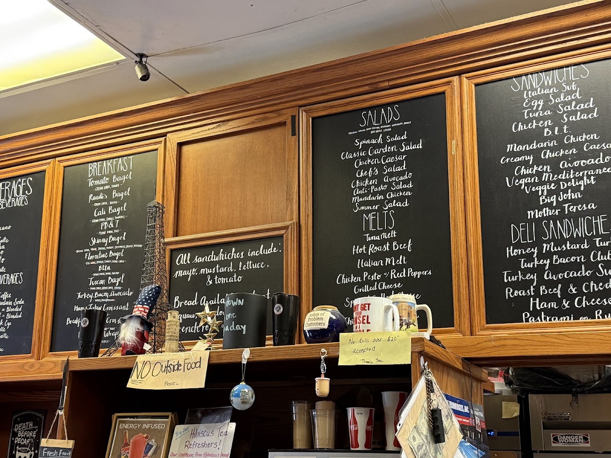 Cafe Lorel menu board