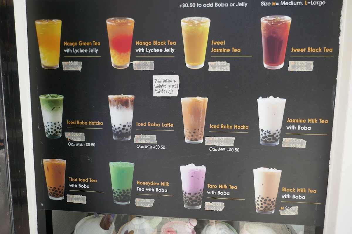 Lady Luck Cafe menu board