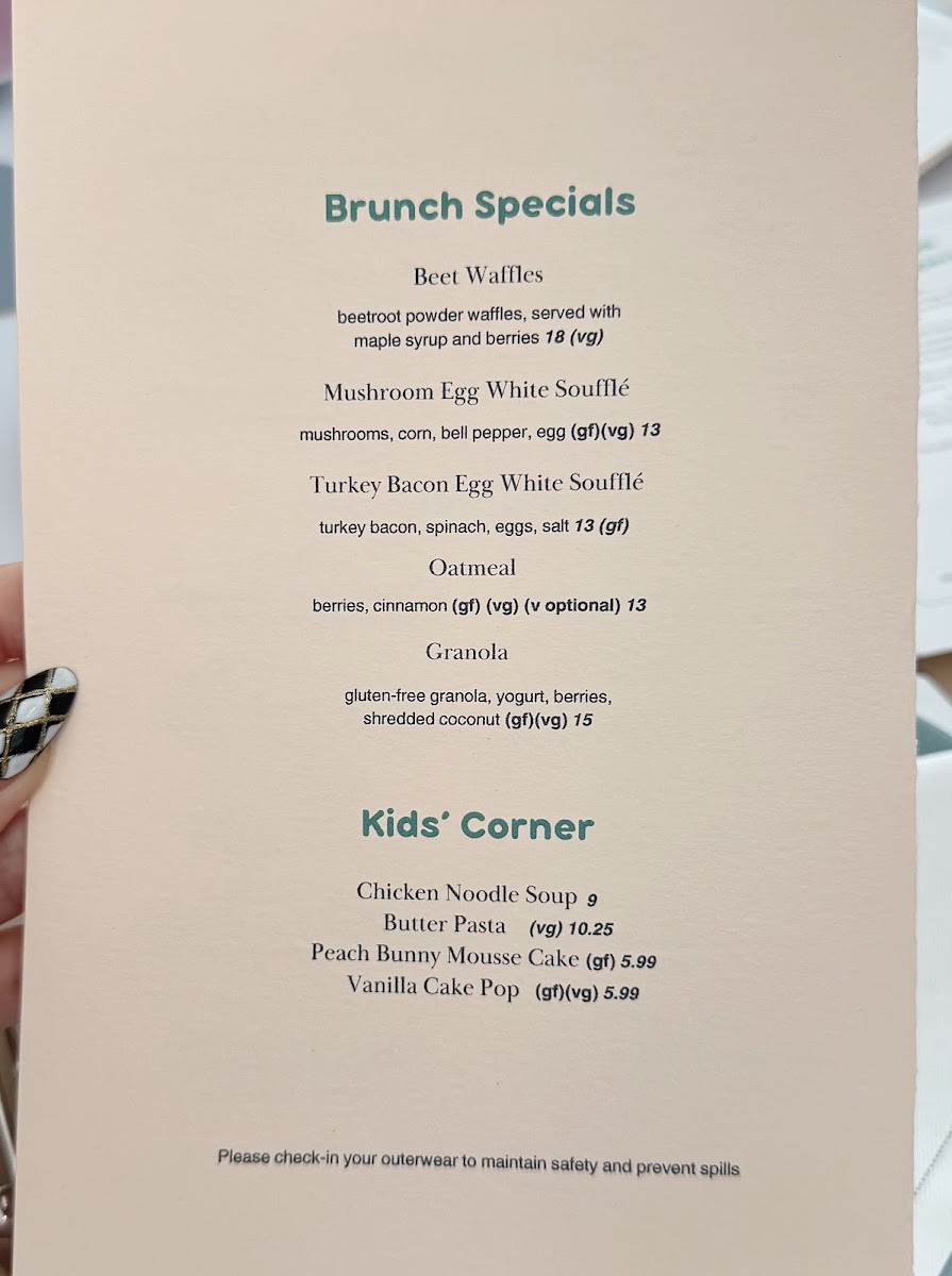 ArTeA Restaurant + Bar menu board