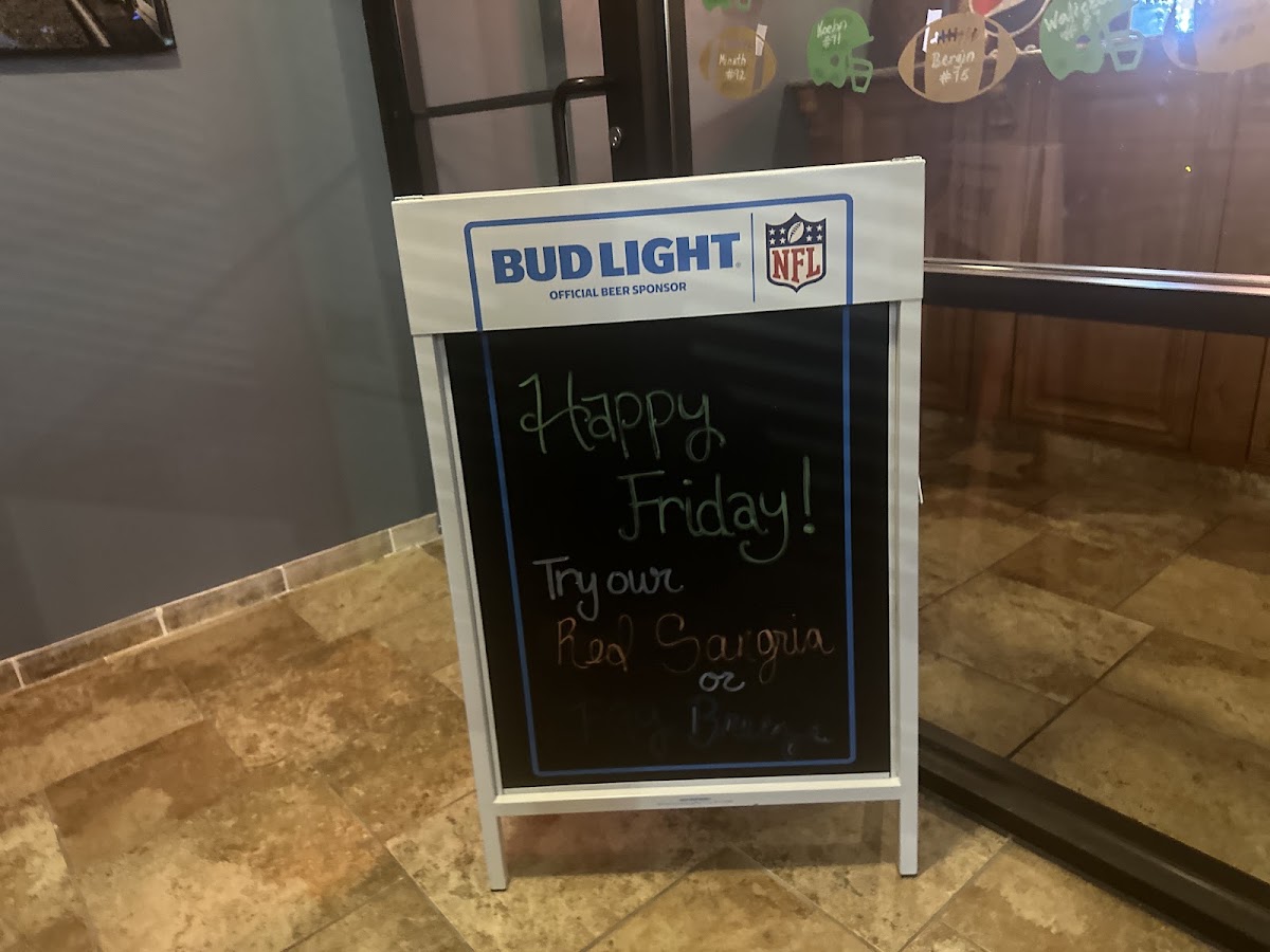 Clubhouse menu board