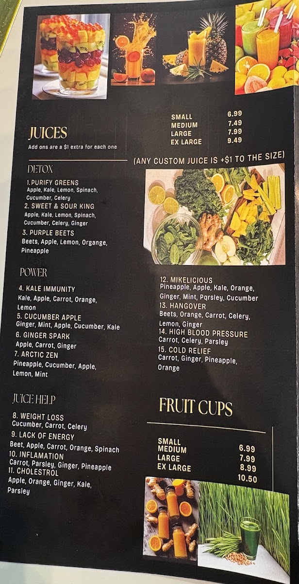 Red Sea Restaurant(Detox) menu board