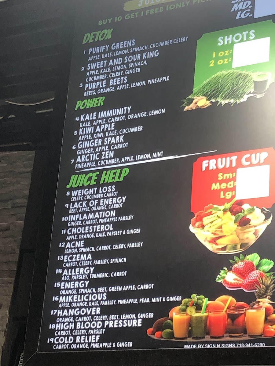 Red Sea Restaurant(Detox) menu board