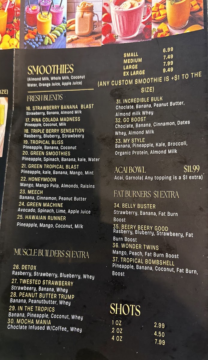 Red Sea Restaurant(Detox) menu board