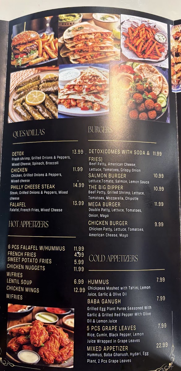 Red Sea Restaurant(Detox) menu board
