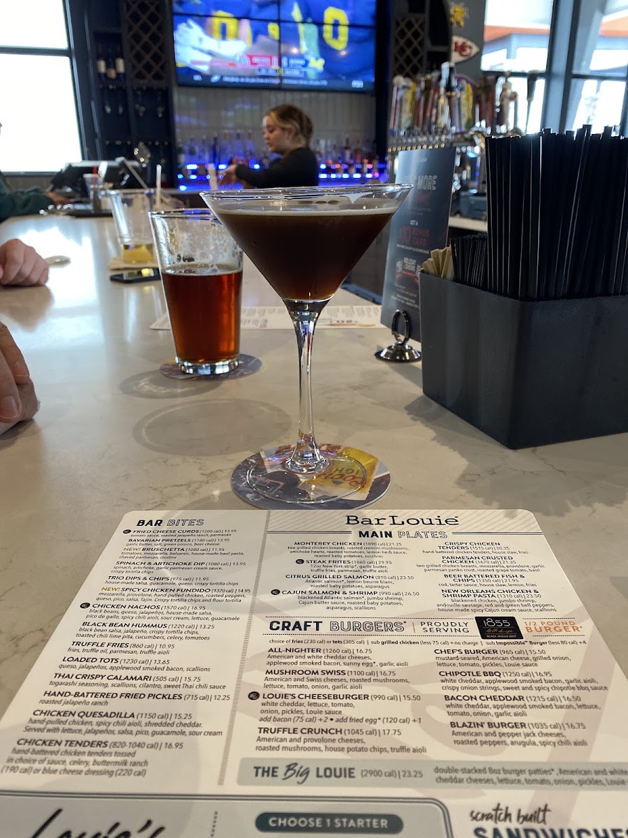 Bar Louie Wichita menu board