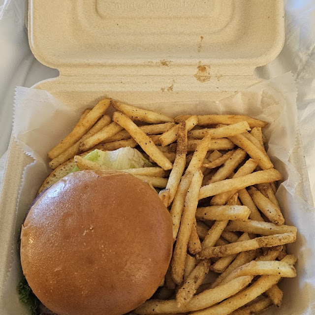 Blue Cheese Burger with Fries