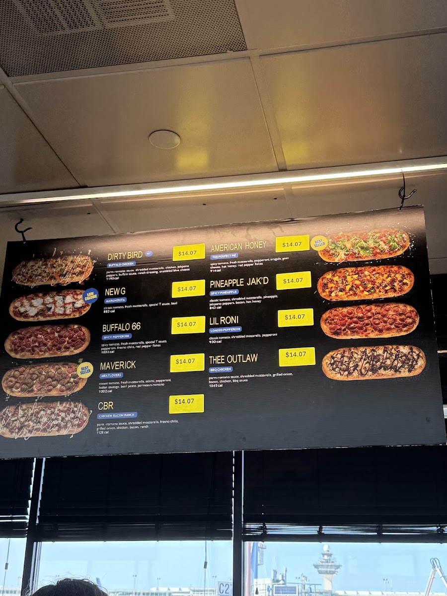 &Pizza menu board