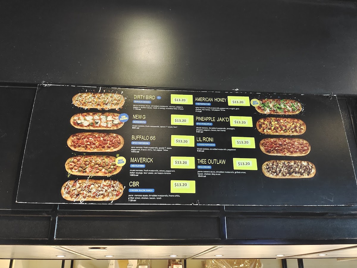 &Pizza menu board
