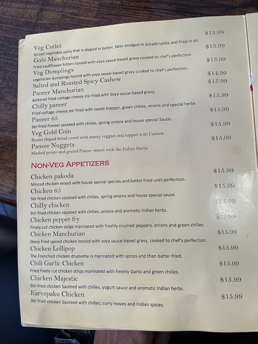BiryaniPot menu board