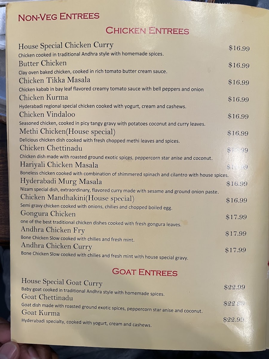 BiryaniPot menu board