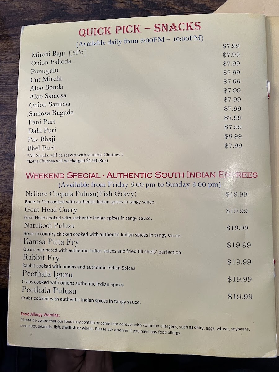 BiryaniPot menu board