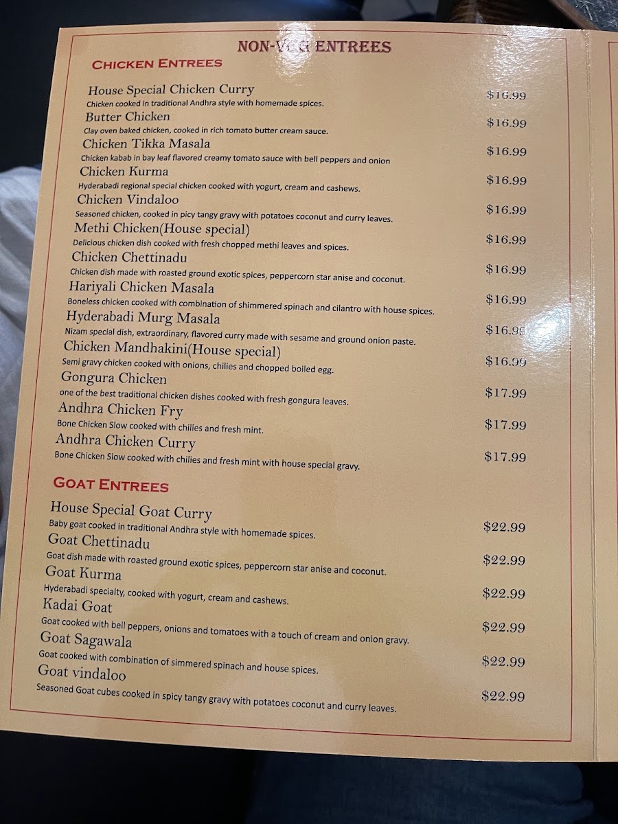 BiryaniPot menu board