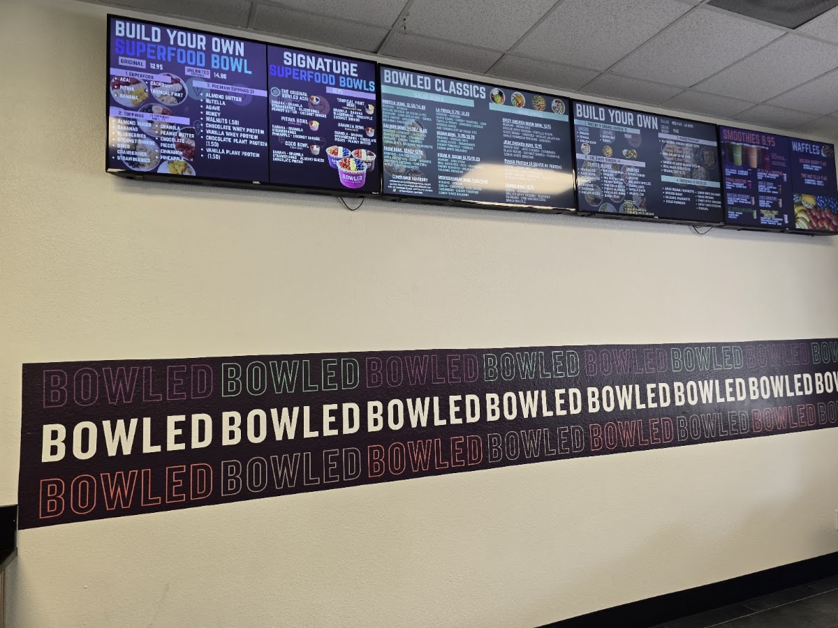 Bowled menu board